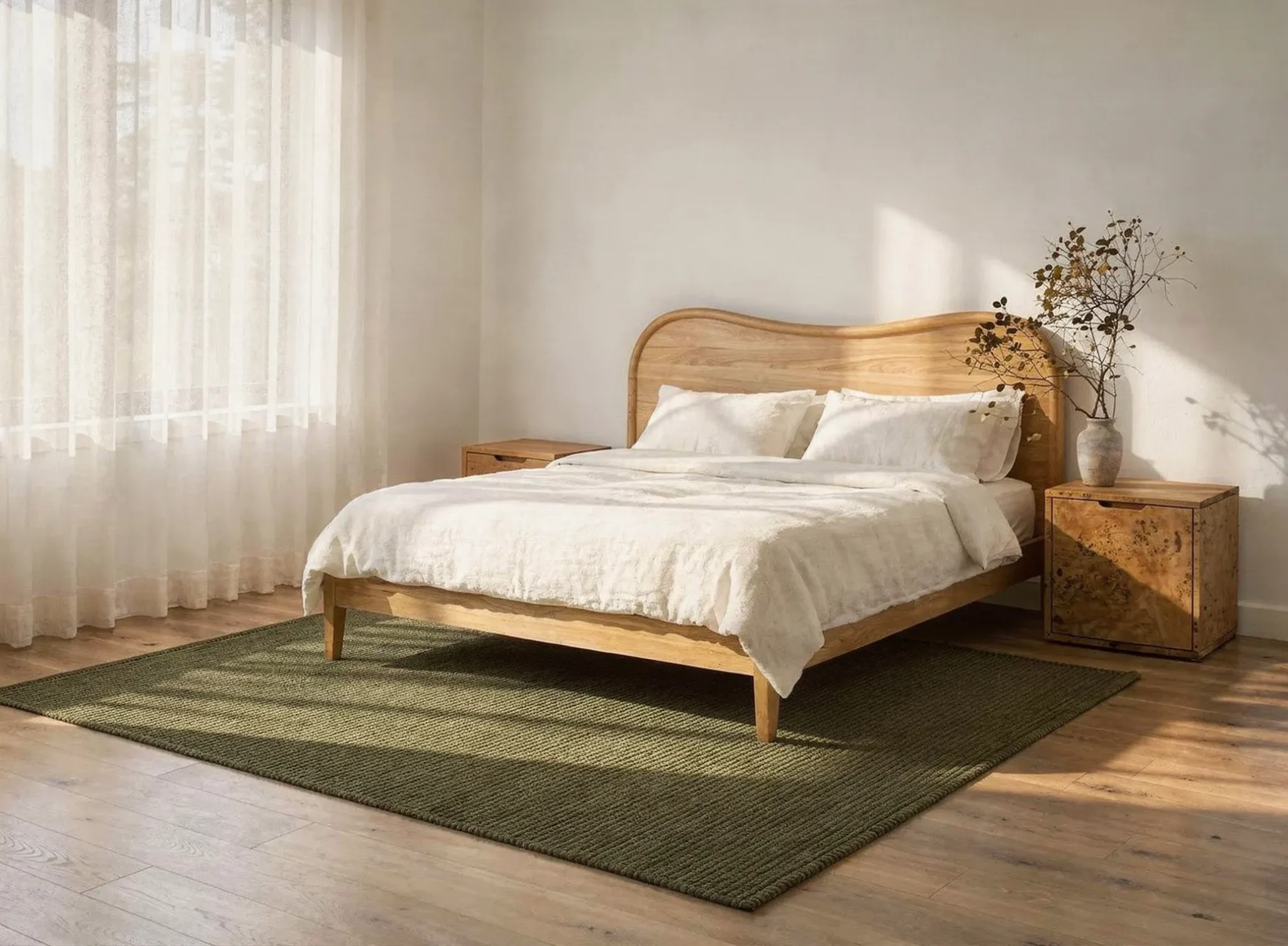 Green Bedroom Rug